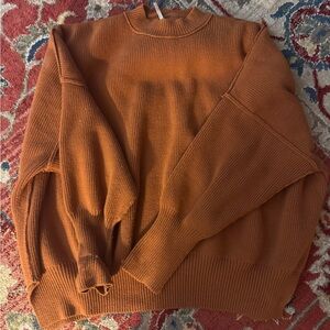 Free People brown and cream easy street tunic regular length sweaters